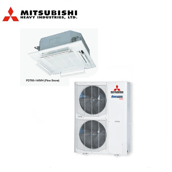 MITSUBISHI Ceiling Cassette FDT125AVSXWVH 12.5kW 3 Phase | RC-EXZ3A Wired Controller Included