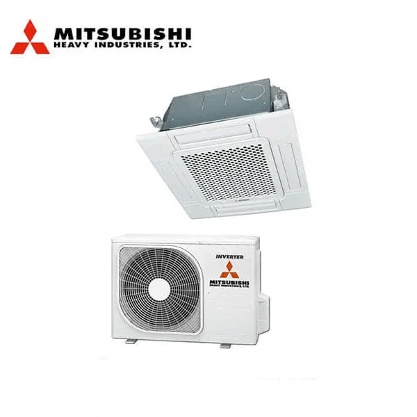 Mitsubishi Compact Ceiling Cassette FDTC50ZSXAWVH 5.0kW Four Way | RC-EXZ3A Wired Controller Included